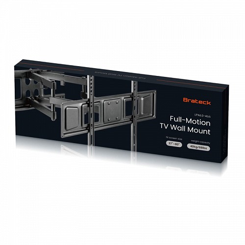 Brateck Full-motion επιτοίχια βάση με διπλό βραχίονα 37-80" 40kg MAXVESA600x400 LPA63-466