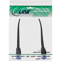 InLine® Patch Cable flat, U/FTP, Cat.6A, Halogen-Free TPE, Black, 0.3m