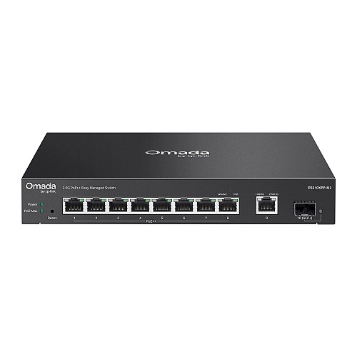 Tp-Link SWITCH Omada 8-Port 2.5G + 2-Port 10G Easy Managed Switch with 8-Port PoE++ 200W