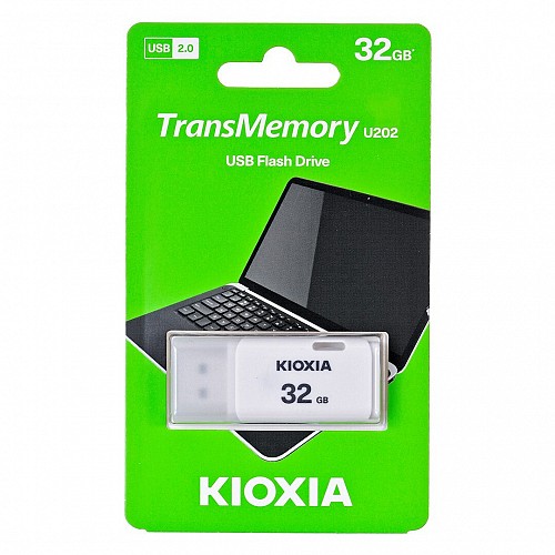 Kioxia TransMemory U202 32GB USB 2.0 Stick Λευκό (LU202W032GG4)
