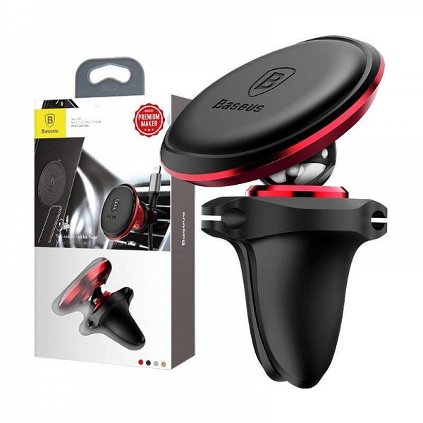 Baseus Car Mount Holder Magnetic Air Vent Red Os C40141201913-00