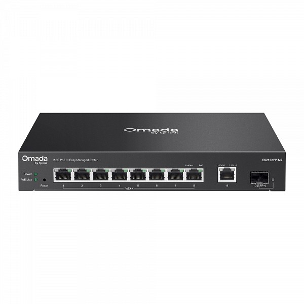 Tp-Link SWITCH Omada 8-Port 2.5G + 2-Port 10G Easy Managed Switch with 8-Port PoE++ 200W