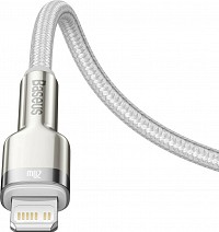 Baseus Cafule Metal Braided USB-C to Lightning Cable 20W Λευκό 2m CATLJK-B02
