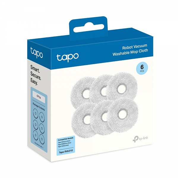 TP-Link Tapo Robot Vacuum Washable Mop Cloth (6 Pcs) for RV50 series TAPO RVA310
