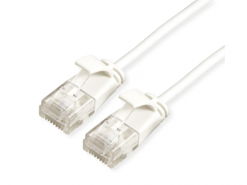 Roline UTP 0.30m Cat6a Λευκό Slim Cu LSZH