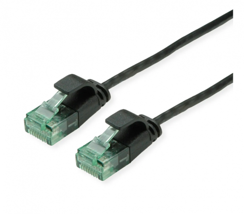 Roline UTP 1.5m Cat6a Μαύρο Slim Cu LSZH