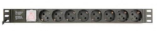 Energenie Power distribution unit (PDU), 8 Schuko sockets, 1U, 10A, C14 plug 3 m cable
