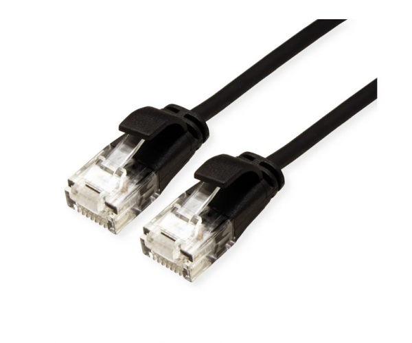 Roline UTP 2m Cat6a Μαύρο Slim Cu LSZH