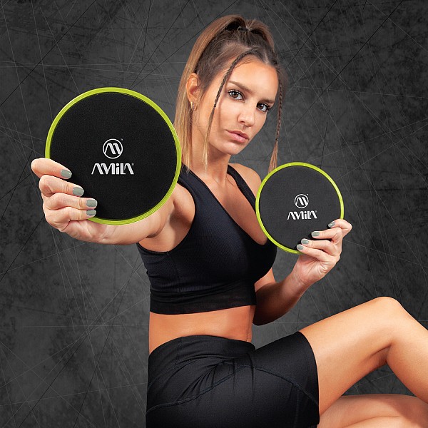AMILA Δίσκοι Ολίσθησης Gliding Pads Lime