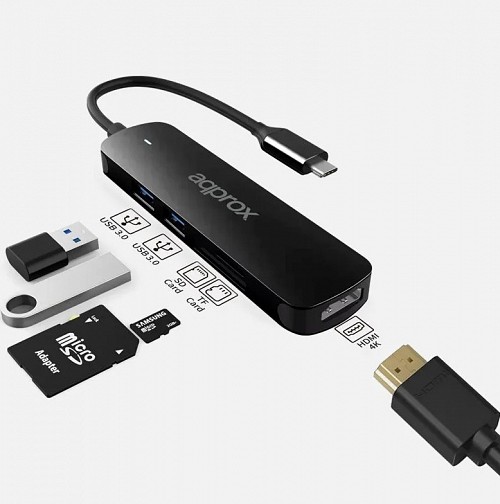 Approx DOCKING STATION TYPE-C to HDMI(4K/30Hz) - 2xUSB3.0 - CR SD C45