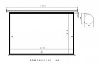 Ηλεκτρική οθόνη προβολής 84 210x210cm 1:1 MTS-84/1:1