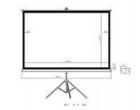 Αναδιπλούμενη oθόνη 84 170x130cm 4:3 TPS-84/4:3