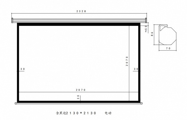 Ηλεκτρική οθόνη προβολής 84 210x210cm 1:1 MTS-84/1:1