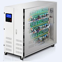 ΣΤΑΘΕΡΟΠΟΙΗΤΗΣ-ΡΥΘΜΙΣΤΗΣ ΤΑΣΗΣ 50KVA ΤΡΙΦΑΣΙΚΟΣ SERVO LCD (PSCR50) KEBO