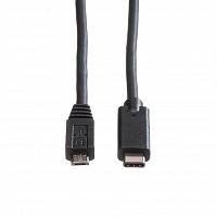 Roline USB 2.0 Cable C - Micro B M/M black 2m 11.02.9021