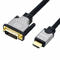 Roline Monitor Cable DVI (24+1) - HDMI Dual Link M/M black /silver 1.5m - 11.04.5876