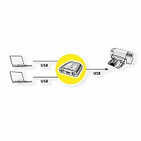 Value Manual USB 2.0 Printer Switch 2 Ports 14.99.5032