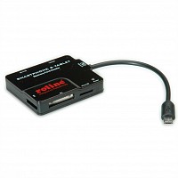Roline USB 2.0 CardReader for Android Smartphone+Tablet black - 15.08.6252