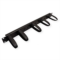 Value 19 Cable Management plate with Horizontal/Vertical Cable Rings for Cabinets black 26.99.0346