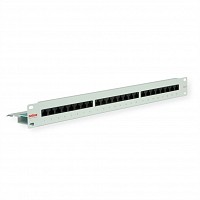 Roline Cat.6 (Class E) 19" Patch Panel 24 Ports UTP light grey - 26.11.0355