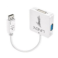 Lindy DisplayPort 1.2 to HDMI 1.4, DVI & VGA Active Converter 41028