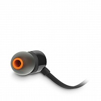 Jbl® T110 InEar Universal Headphones 1-button Mic/Remote Black JBLT110BLK
