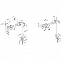 ROLINE Single LCD Monitor Arm 3 Joints Desk Clamp 10kg 17.03.1133