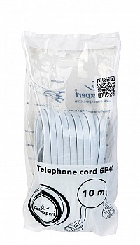Cablexpert Telephone cord 6P4C 10m ΛΕΥΚΟ TC6P4C-10M