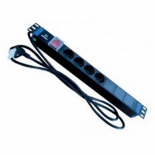 Safewell RACK ΠΟΛΥΠΡΙΖΟ 19' 1U 4 ΘΕΣΕΩΝ + ΔΙΑΚΟΠΤΗ 16A 04.022.0247