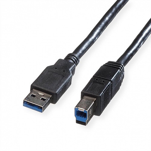 Roline USB 3.2 Gen 1 Cable A - B M/M black 1.8m - 11.02.8870
