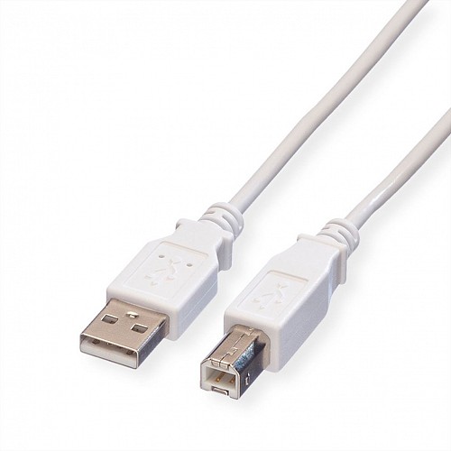 Value USB 2.0 Cable A - B M/M white 1.8m 11.99.8819