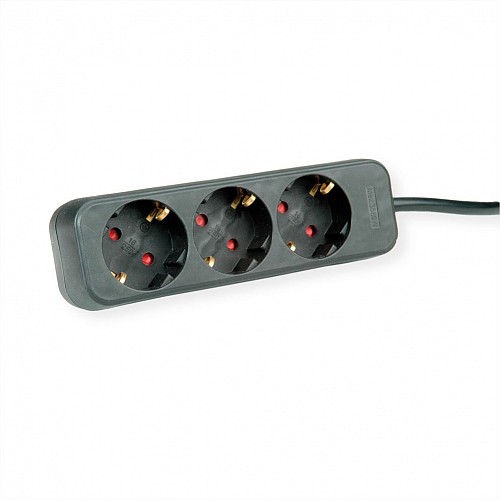 Roline Power Strip 3-way black 1.5m 19.07.1066