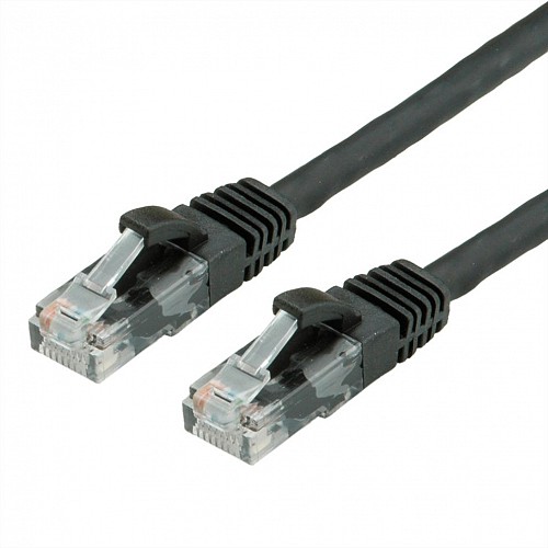 Value UTP Patch Cord Cat.6A (Class EA) black 0.5m 21.99.1460