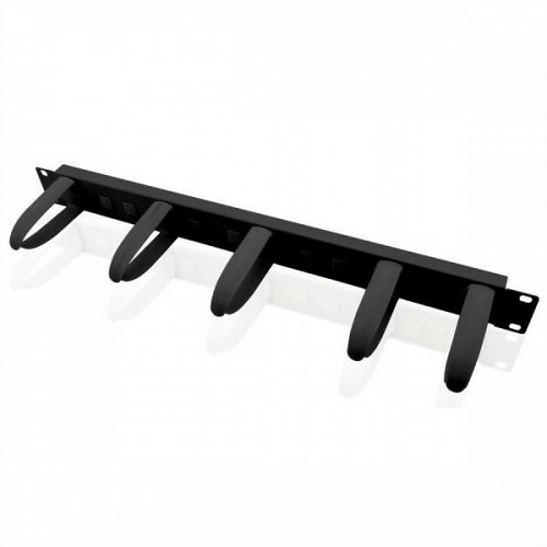 Value 19" Cable Management plate with Horizontal/Vertical Cable Rings for Cabinets black 26.99.0346