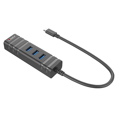 Lindy USB 3.1 Type C Hub & Gigabit Ethernet Converter - 43249