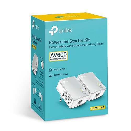 Tp-Link AV600 Powerline Starter Kit TL-PA411KIT v4