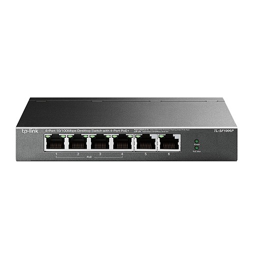 Tp-Link 6-Port 10/100Mbps Desktop PoE Switch with 4-Port PoE+ TL-SF1006P v3
