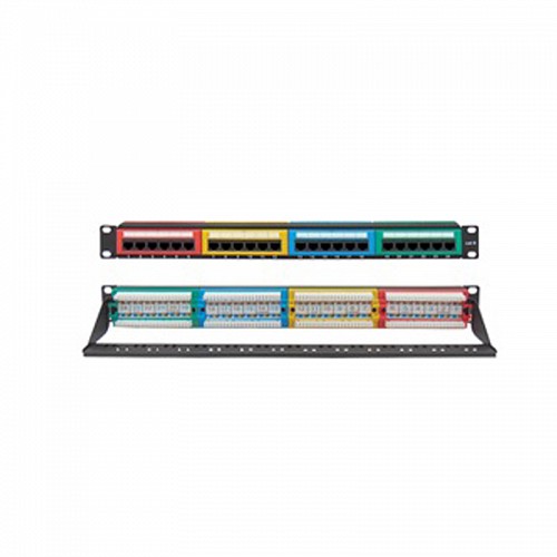 Lancom PATCH PANEL CAT6 UTP 24P 19" 1U ΜΕ ΟΔΗΓΟ ΚΑΛΩΔΙΩΝ COLOR