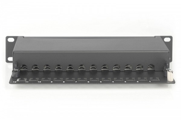 Digitus CAT 6, Class E Patch Panel, shielded, black - DN-91612S