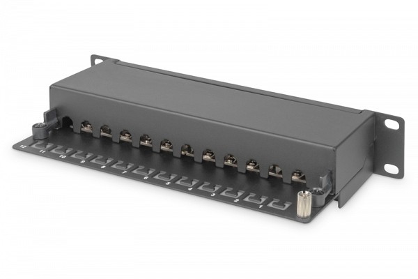 Digitus CAT 6, Class E Patch Panel, shielded, black - DN-91612S