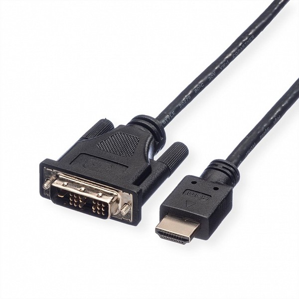 Roline DVI Cable DVI (18+1) - HDMI M/M black 3m - 11.04.5532