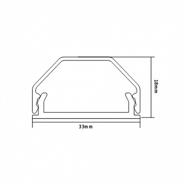 Roline Cable Cover Aluminium 33x26mm, white, 1.1m 19.08.3110