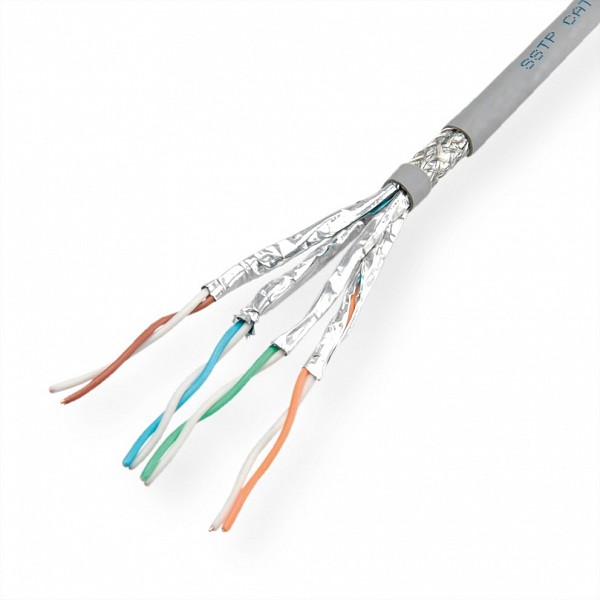 Roline S/FTP Cable Cat.6A (Class EA), LSOH Solid Wire 100m - 21.15.0883