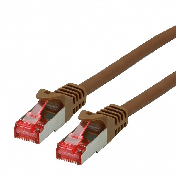Roline S/FTP Patch Cord Cat.6 Component Level LSOH brown 1.5m 21.15.2684