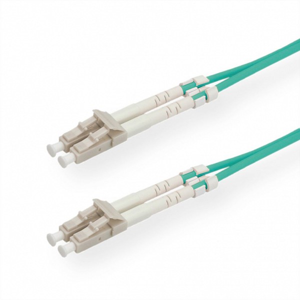 Roline Fibre Optic Jumper Cable 50/125µm LC/LC OM3 turquoise 5m - 21.15.8705