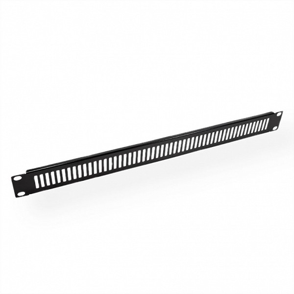 Roline 19” Rack Front Ventilation Panel 1U Metal RAL 9005 black (περιέχει 4 βίδες)  26.99.0319