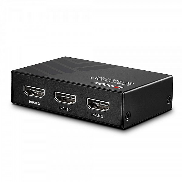 LINDY SELECTOR HDMI 3 PORT 4K 2K@60Hz 18G + REMOTE CONTROL 38232
