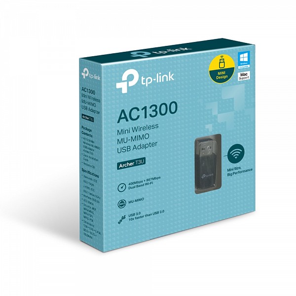 Tp-Link AC1300 Mini Wireless MU-MIMO USB Adapter Archer T3U v1