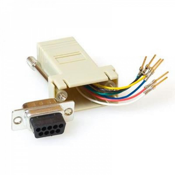 ACT Mountable Heavy Duty Adapter RJ-45 Female to 09 pole D-Sub Female TD09F8