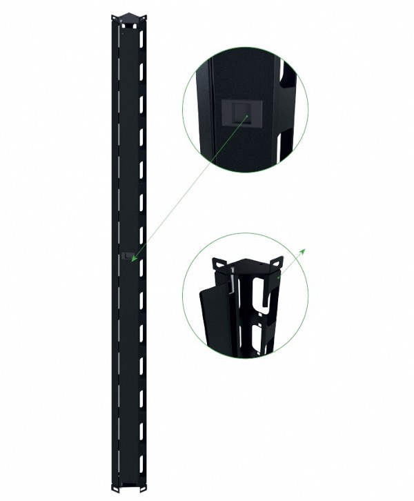 ΜΙRSΑΝ ΟΔΗΓΟΣ ΚΑΛΩΔΙΩΝ 42U ΚΑΘΕΤΟΣ (2ΤΕΜ) BLACK RAL9005 MR.ODK42U.01